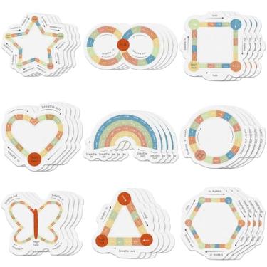 Imagem de Gersoniel 36 adesivos sensoriais de ansiedade para saúde mental, tiras texturizadas, brinquedos adesivos táteis, itens de alívio calmo para adultos, mesa, conselheiro, sala de aula (estilo retrô de