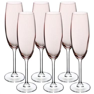 Imagem de Conjunto De Taças Para Champanhe Bohemia Gastro 220ml 6 Peças Rosa