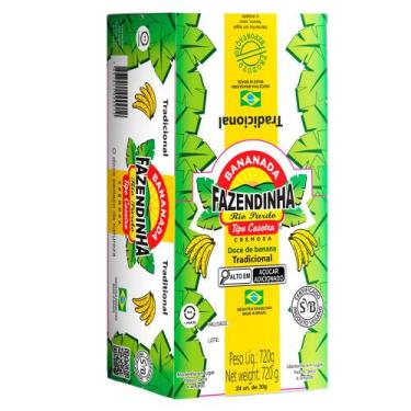 Imagem de Bananinha Doce De Banana Fazendinha Tradicional Caixa 24un 720g - Nutr