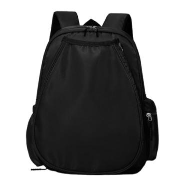 Imagem de Vaveren Mochila de tênis e badminton para mulheres e homens, alça ajustável, bolsa esportiva multifuncional para atividades ao ar livre com compartimento para, Preto