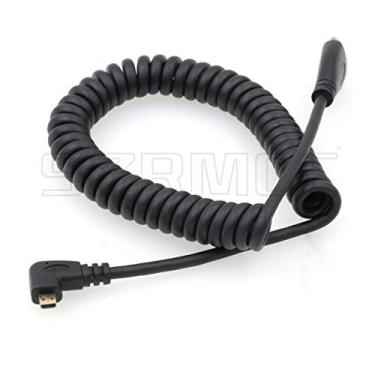 Imagem de SZRMCC Cabo enrolado de alta velocidade micro HDMI para HDMI ângulo esquerdo para tablet, Canon, Sony, DSLR, câmera, monitor ATOMOS