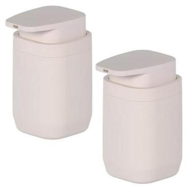 Imagem de 2X Dispenser Saboneteira Sabonete Liquido Ou Aura Bege