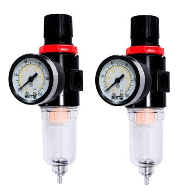 Imagem de 2 Filtros de Ar Eliminador de Água com Regulador de Pressão e Manômetro 1/4 Rotta 376 Afr-2000 4002