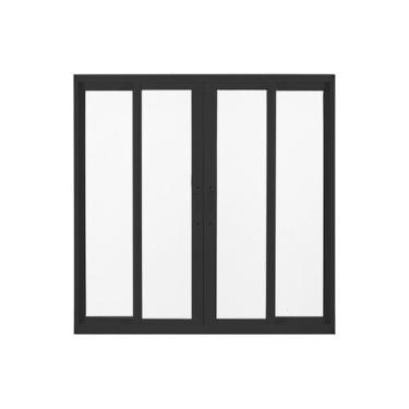 Imagem de Janela de Aluminio de Correr 100x120cm 4 Folhas Soft - MGM