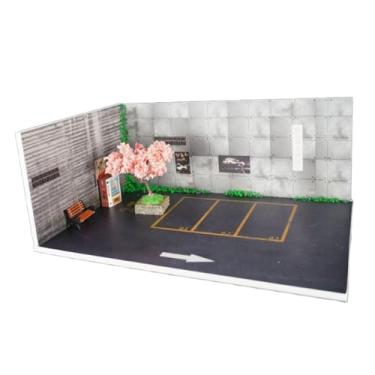 Imagem de JunZheHub Miniatura de Garagem para Estacionamento em Escala 1/64, Modelo de Automóvel Fundido para Bonecos de ação, Sem Capa de Poeira, Tamanho real