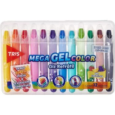 Imagem de Giz De Cera Tris Color Mega Gel 12 Cores