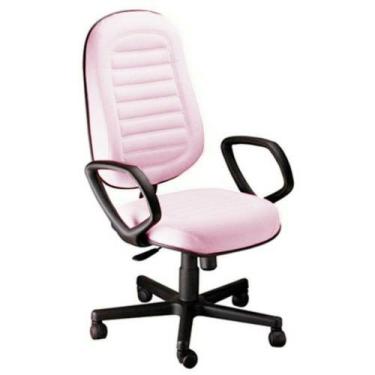 Imagem de Cadeira Presidente Gomada Com Braços Linha Blenda Rosa - DESIGN OFFICE