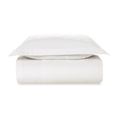 Imagem de Karsten Jogo de Colcha com Porta-Travesseiro Tom Branco Solteiro 100% Algodão 200 Fios 3 peças