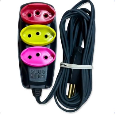 Imagem de Extensão Elétrica Multiuso 10 Metros 3 Tomadas 10Amperes Bivolt Preta