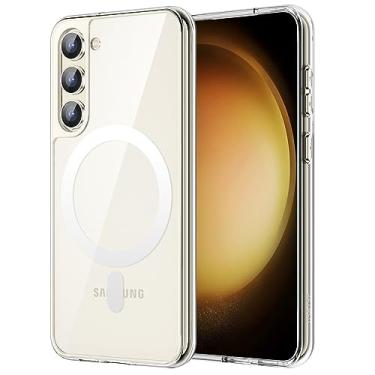 Imagem de JETech Capa Magnética para Samsung Galaxy S23 6,1 Polegadas, Compatível com MagSafe, Case Estojo Protetora à Prova de Choque, Capinha Traseira Rígida Claro para PC que Não Amarela (Claro)