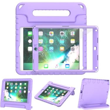 Imagem de BMOUO Capa infantil para iPad de 9,7 polegadas 2018/2017, iPad Air 2 - com protetor de tela, alça à prova de choque com suporte para iPad de 9,7 polegadas 2017/2018 (iPad 5ª e 6ª geração), iPad Air 2
