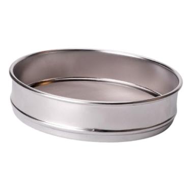 Imagem de IEUDNS Peneira de farinha de aço inoxidável, peneira de malha redonda, de farinha para assar pão, de teste de amostra multifuncional de 7,9 polegadas fina, Malha 60