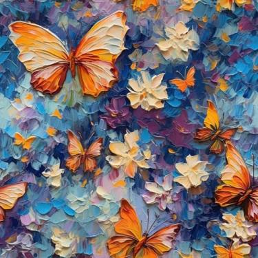 Imagem de COKCOKR Papel de parede colorido borboleta, papel de parede autoadesivo removível de 45 cm x 599 cm, papel de contato à prova d'água, papel de parede de vinil decorativo para quarto, sala de estar