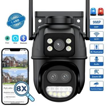 Imagem de Câmera IP Wifi Externa BESDER 9MP Tela Dupla PTZ Zoom Digital 8X Visão
