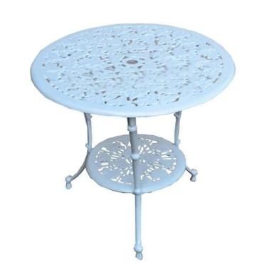 Imagem de Mesa de Alumínio Fundido Modelo Hera - Liderança Alumínios, Branco