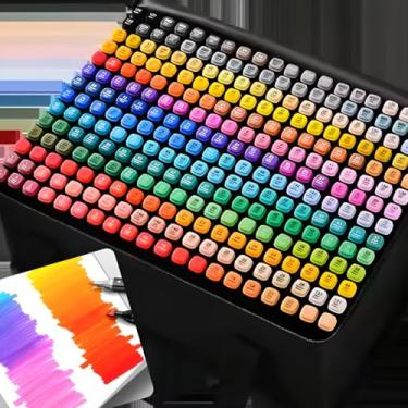 Imagem de Canetas Touch Marker com Estojo Marcador Ponta Dupla Profissional à Base de Álcool para Desenho, Pintura, Lettering, Sketch, Arquitetura e Ilustração (60)