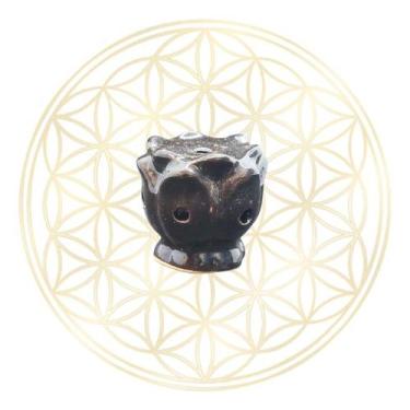 Imagem de Incensário Goloka de Porcelana Cascata, Preto