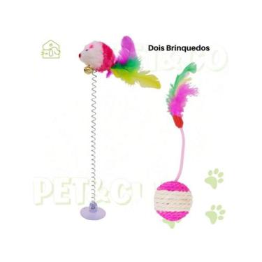 Imagem de Kit para Gatos com Bolinhas e Pelúcias  Você Escolhe - NoBrand, Chumbo