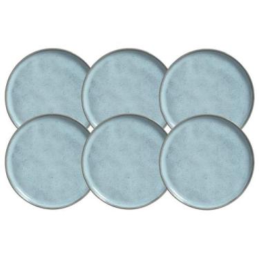 Imagem de Jogo De Pratos Fundo Bio Breeze 22,5Cm 830Ml Kit 6 Pçs Azul - Porto Br