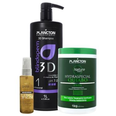 Imagem de 3D Blindagem Dinâmica 1L+ Quiabo 1k + Shine Gold 60ml