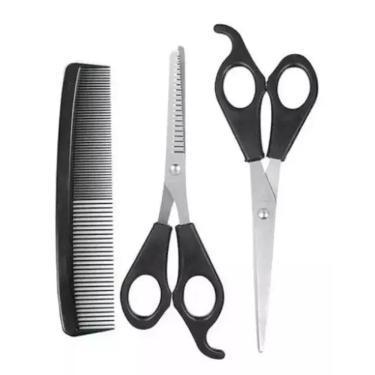 Imagem de Tesoura kit com 03 peças para Cabeleireiro