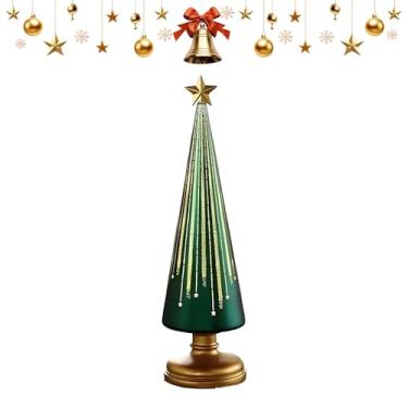 Imagem de Árvore de Natal de Mesa,Árvore Iluminada Decoração Natal Mesa | Enfeite para Festas e Acessórios para Escritório Cozinha Rústica Estante Lareira Interior Restaurante
