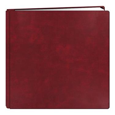 Imagem de Livro de memórias Pioneer de 12 polegadas por 12 polegadas de couro com pingente de recordação para a família, vinho