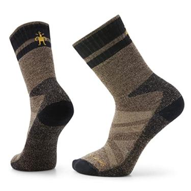 Imagem de Smartwool Meias masculinas de cano alto de lã merino Mountaineer, Oliva Militar, G