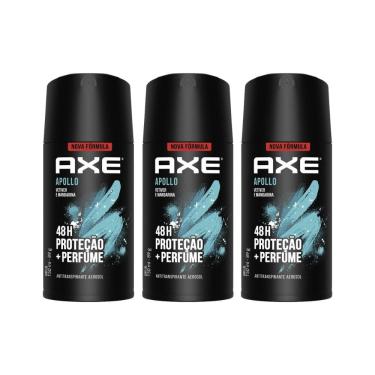 Imagem de Kit 3 Desodorante Axe Apollo Body Spray Aerosol 150ml