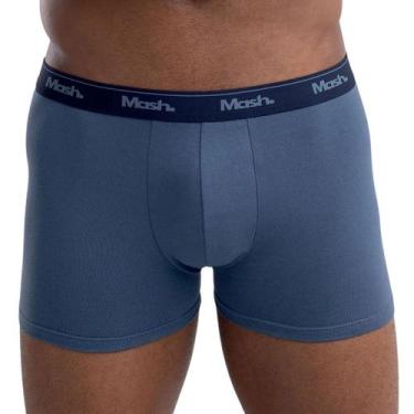Imagem de Cueca Box Boxer Malha Dupla Frontal Algodão Mash 170.26, Azul jeans, A