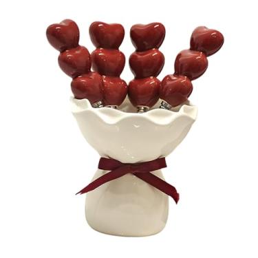 Imagem de IEUDNS Garfos de frutas com suporte para salada, suprimentos para festas de casamento, garfo de sobremesa criativo e elegante, de comida doce para, Pote de Creme