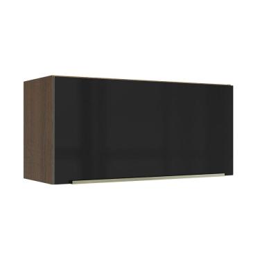Imagem de Armário Aéreo 70 cm 1 Porta Rustic/Preto Lux Madesa