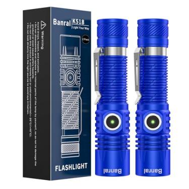 Imagem de Lanternas táticas recarregáveis, mini lanterna LED USB-C pequena de alto lúmens, luz de flash EDC compacta, 4 modos e função de memória, luzes de bolso impermeáveis para casa, acampamento, emergência