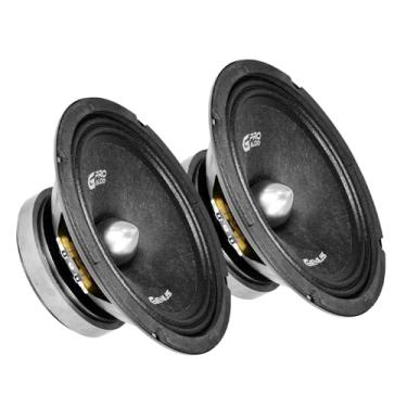 Imagem de Genius Audio GPRO-M148B Alto-falante médio de 20 cm, máximo de 300 watts - 150 Watts RMS Pro Audio, cesta de alumínio, caixa de aço, caixa de som para carro, ímã de ferrite 4 Ohm, cone de papel