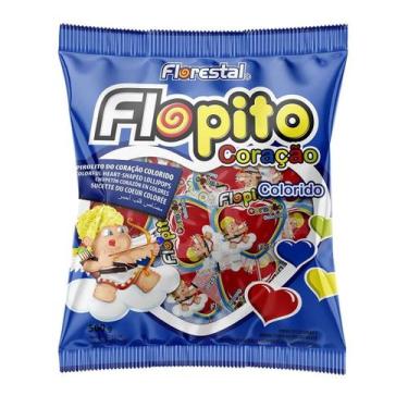 Imagem de Pirulito Coracao Colorido 500g Florestal