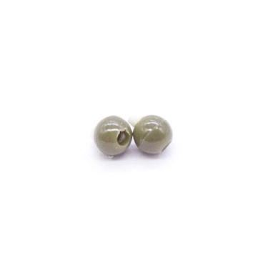Imagem de Miçanga Bola Lisa Plástico Verde Musgo 4mm 100pçs 5g Passante - Macall