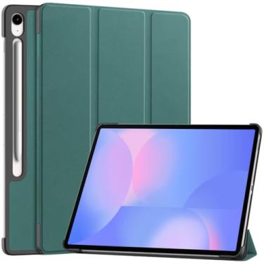 Imagem de Kepuch Custer Capas para Samsung Galaxy Tab S10 FE+ (FE Plus) 13.1" X620 X626B,Couro-PU Bolsas Estojos - Verde