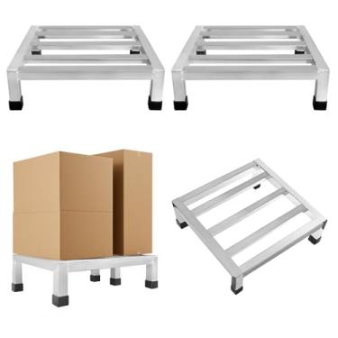 Imagem de CONEHOY 4 prateleiras de armazenamento de aço inoxidável 35 x 35 x 9,9 cm, prateleiras de armazenamento de 907 kg para restaurantes, cozinhas, lojas, serviços de alimentação comercial