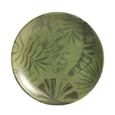 Imagem de Prato Sobremesa De Cerâmica Verde Coup Palm Tree Olive Alleanza 20cm