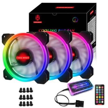 Imagem de Ventilador COOLMOON Ray-Sun 1 120 mm 5V RGB 3 em 1 para PC - Omkarsy O