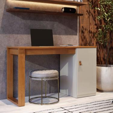 Imagem de Escrivaninha Star Paris Para Escritório E Estudo Com Baú Multiuncional Off Nature