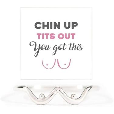 Imagem de Angyape Anel Chin Up Tits Out, Big Tits Up Boobie Rings Funny Wave Boob Ring Prata Personalizado Boobie Joias Presentes Acessório Feminino Exclusivo, Cobre, Sem pedra preciosa