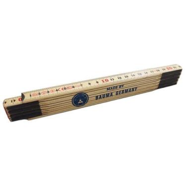 Imagem de Escala Métrica Precisão Metro Sueco Madeira 2m 10 réguas - BAUMA