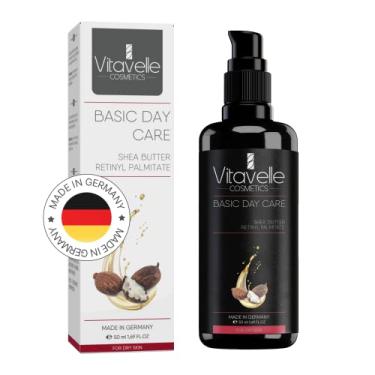 Imagem de VITAVELLE Hidratante facial diário para pele seca – Creme hidratante facial hidratante com manteiga de karité, ácido lático e palmitato de retinila (ácido láctico)