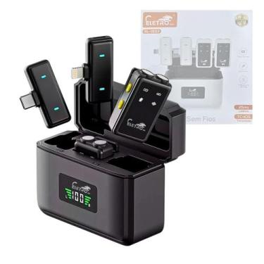 Imagem de Microfone De Lapela Conexão Tipo-c E Lightning El-1853 - NoBrand, Pret