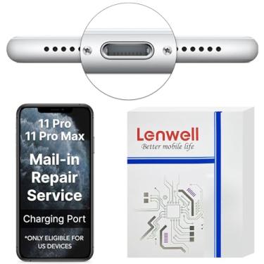 Imagem de Lenwell Serviço de reparo por correio com substituição de porta de carregamento para iPhone 11 Pro/11 Pro Max Porta de carregamento USB substituição de montagem completa, serviço de reparo