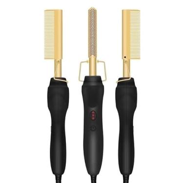 Imagem de Escova EléTrica Multifuncional Para Alisamento Do Cabelo Com Aquecimento Escova EléTrica Multifuncional Para Alisar O Cabelo(Aleatório-cobre)