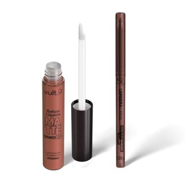 Imagem de Vult Combo Castanho Claro: Lapiseira Labial 0,35g + Batom Líquido Matte 5ml