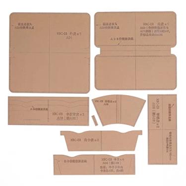 Imagem de Modelos de Padrão de Carteira de Acrílico, 8 Peças, Estêncil Transparente de Escala Física Com Papel Protetor para Casa, Faça você Mesmo ou Profissional