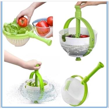 Imagem de Escorredor Secador de Legumes com Cabo Giratório Centrífuga